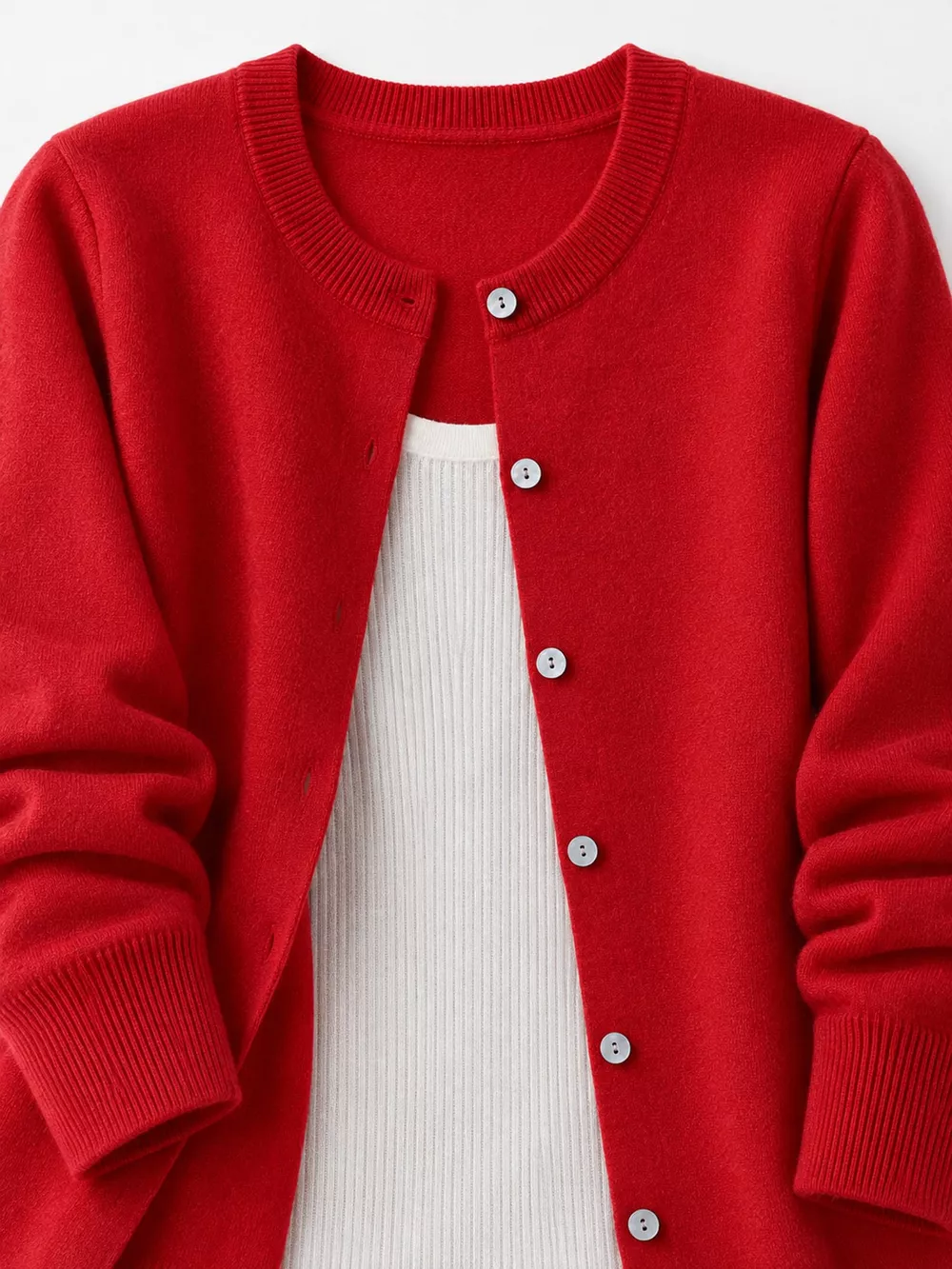 Crew Neck Button-Down Cardigan, image 68