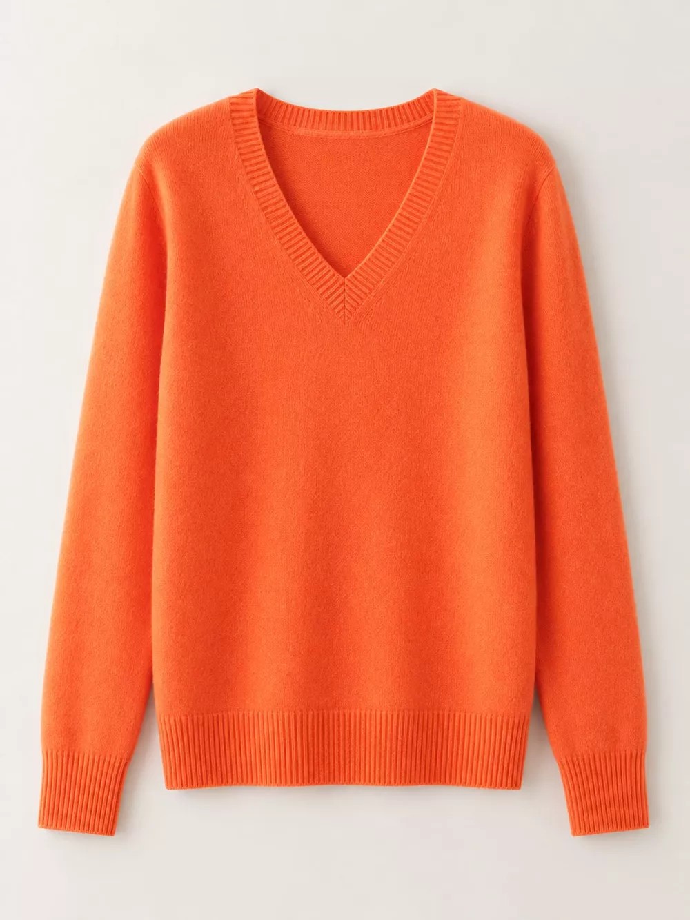 V-Neck Solid Color Sweater, image 63