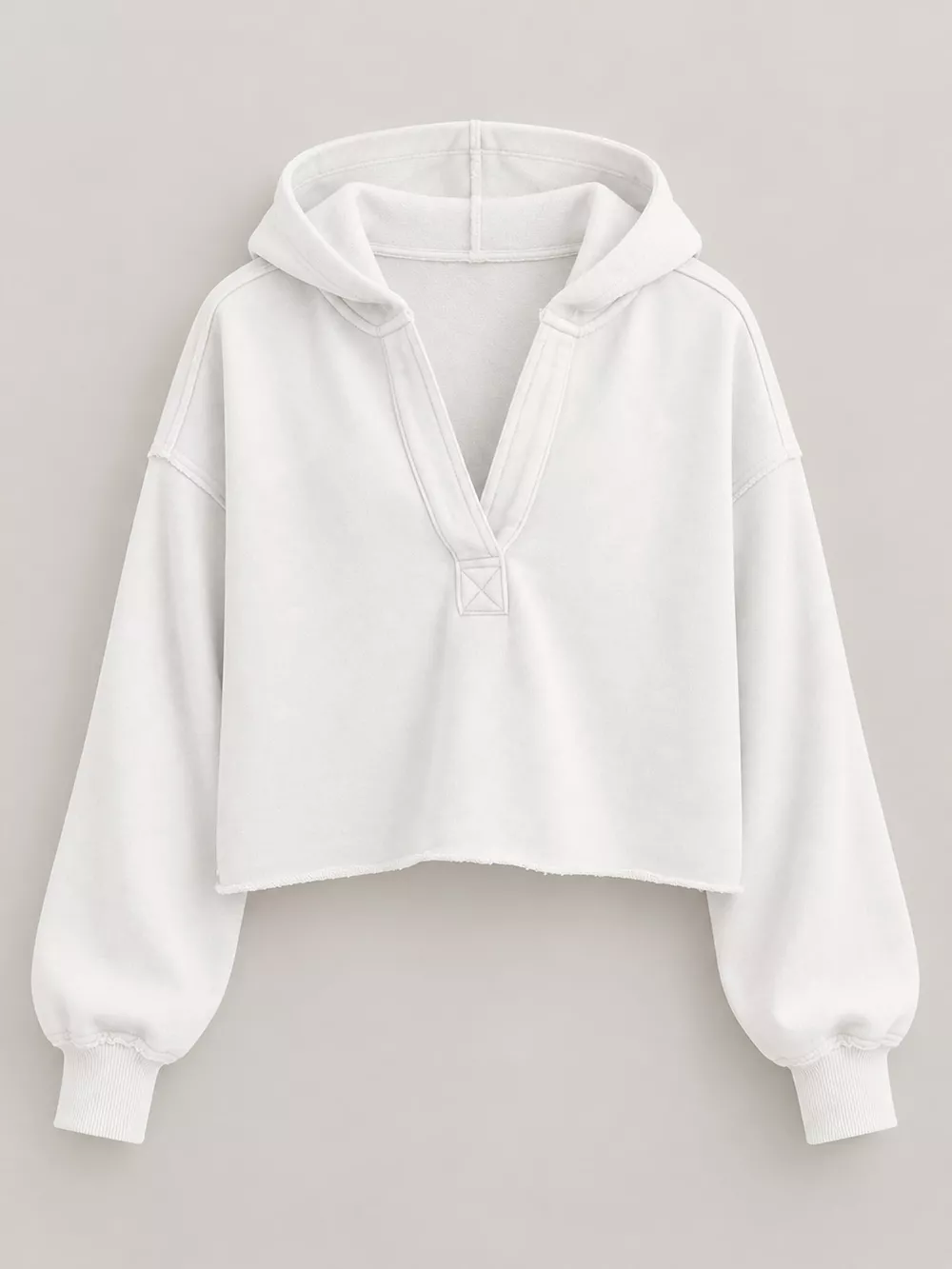 Dropped Shoulder Cropped Hoodie, image 36