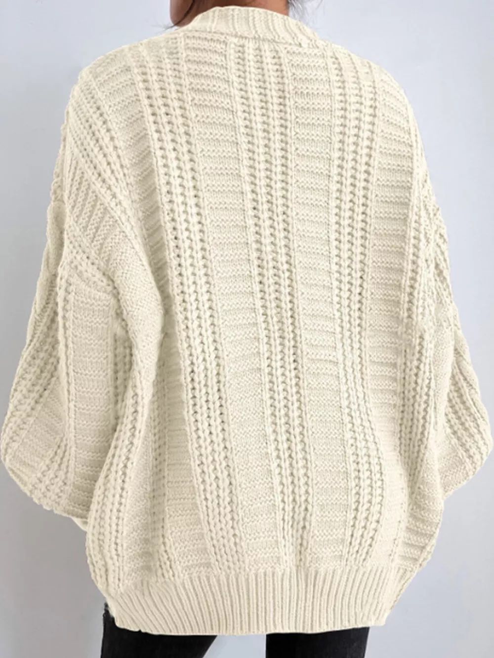 Cable Knit Button-Down Cardigan, image 13
