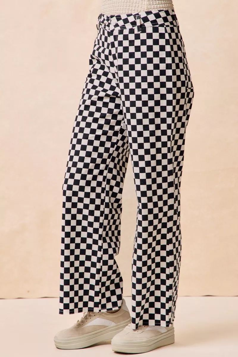Gameday Theme Checkered Printed Pants, image 4