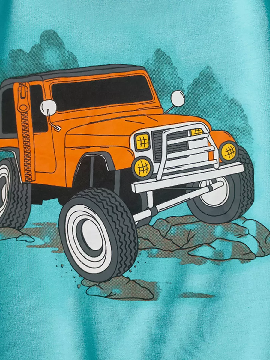 Children's Jeep Graphic Round Neck T-Shirt, image 3