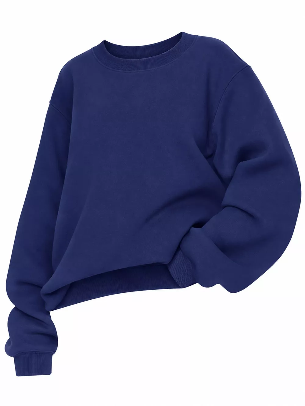 Full Size Solid Color Long Sleeve Sweatshirt Plus Size, image 45