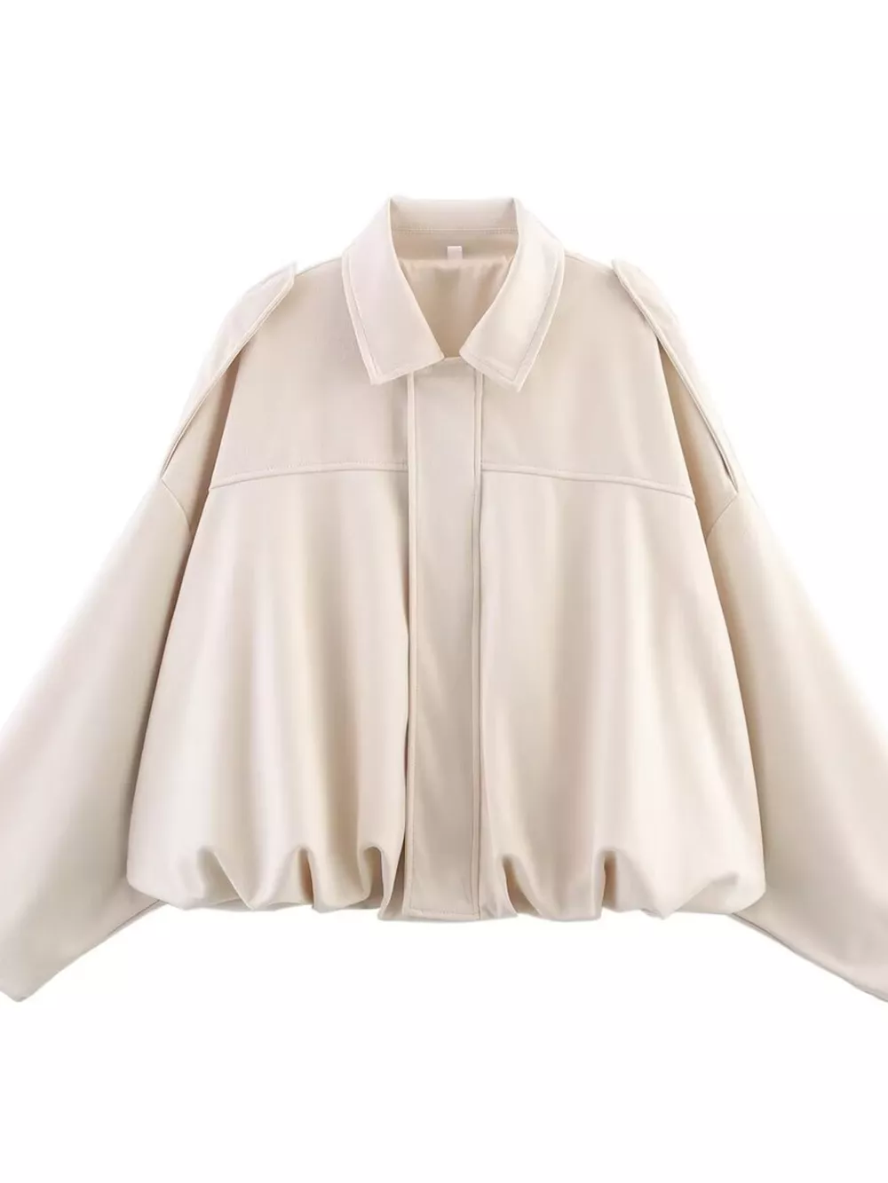 Elastic Hem Batwing Sleeve Jacket, image 19