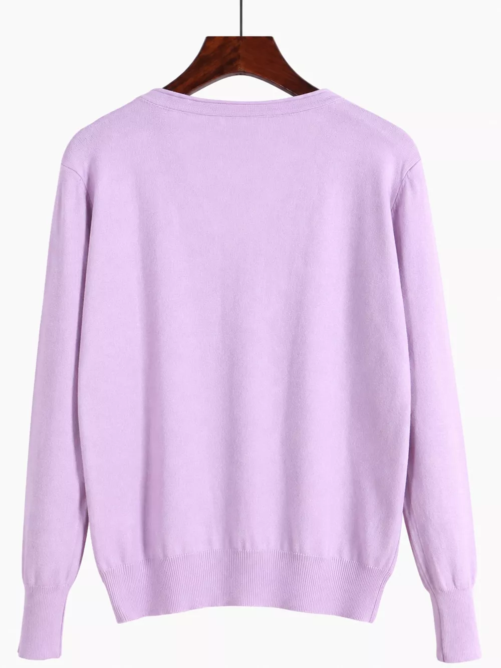 Classic V-Neck Button-Down Knit Cardigan, image 20