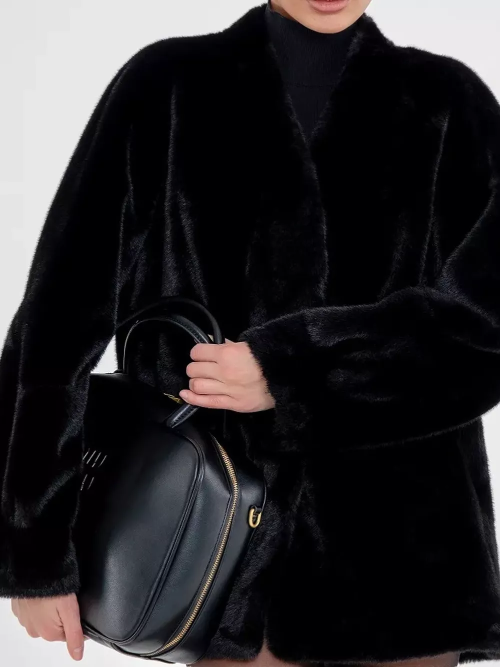 Faux Fur Open-Front Outerwear