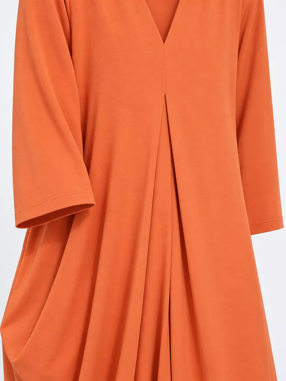 Full Size V-Neck Solid Color Casual Midi Dress Plus Size, image 10
