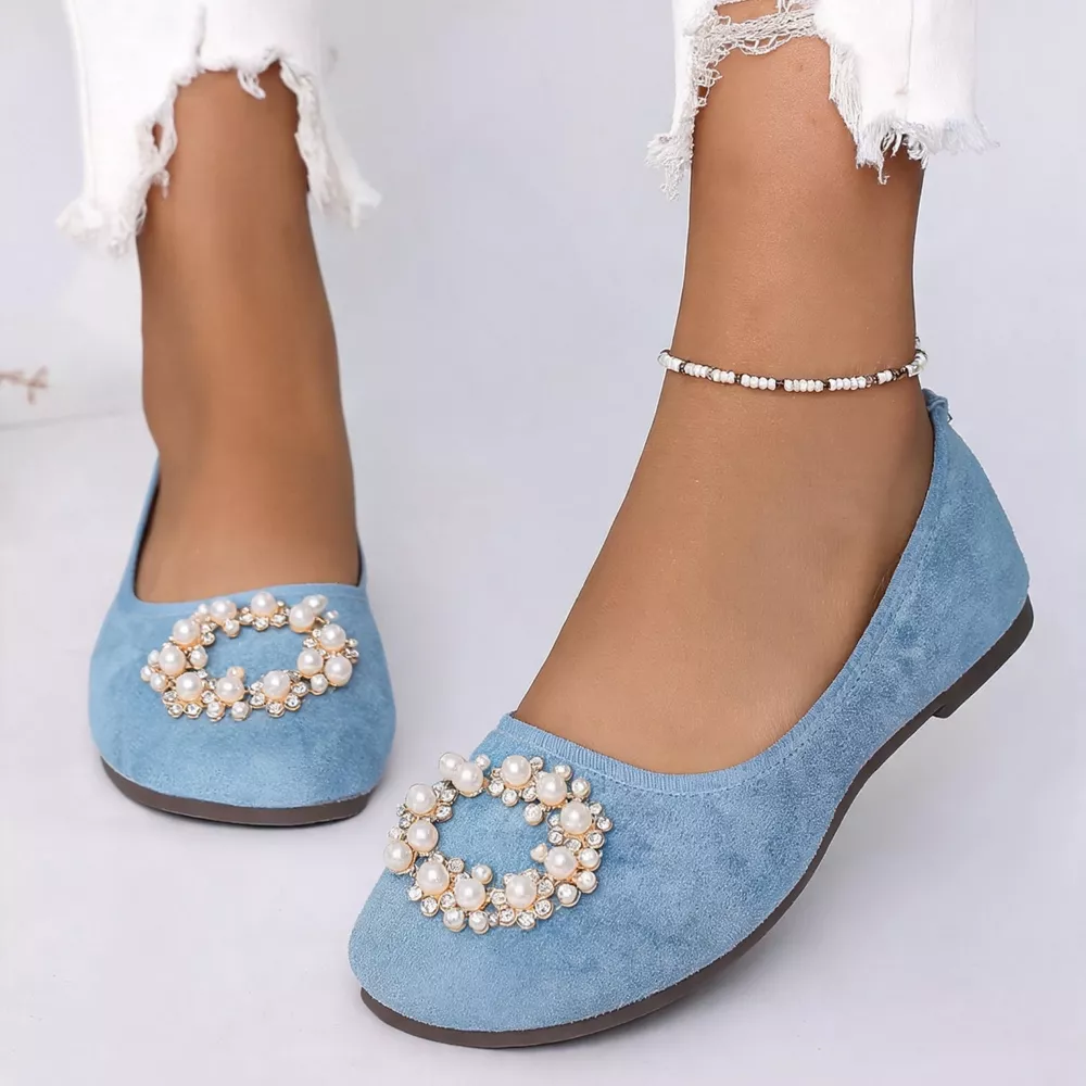 Pearl Embellished Slip-Ons, image 4
