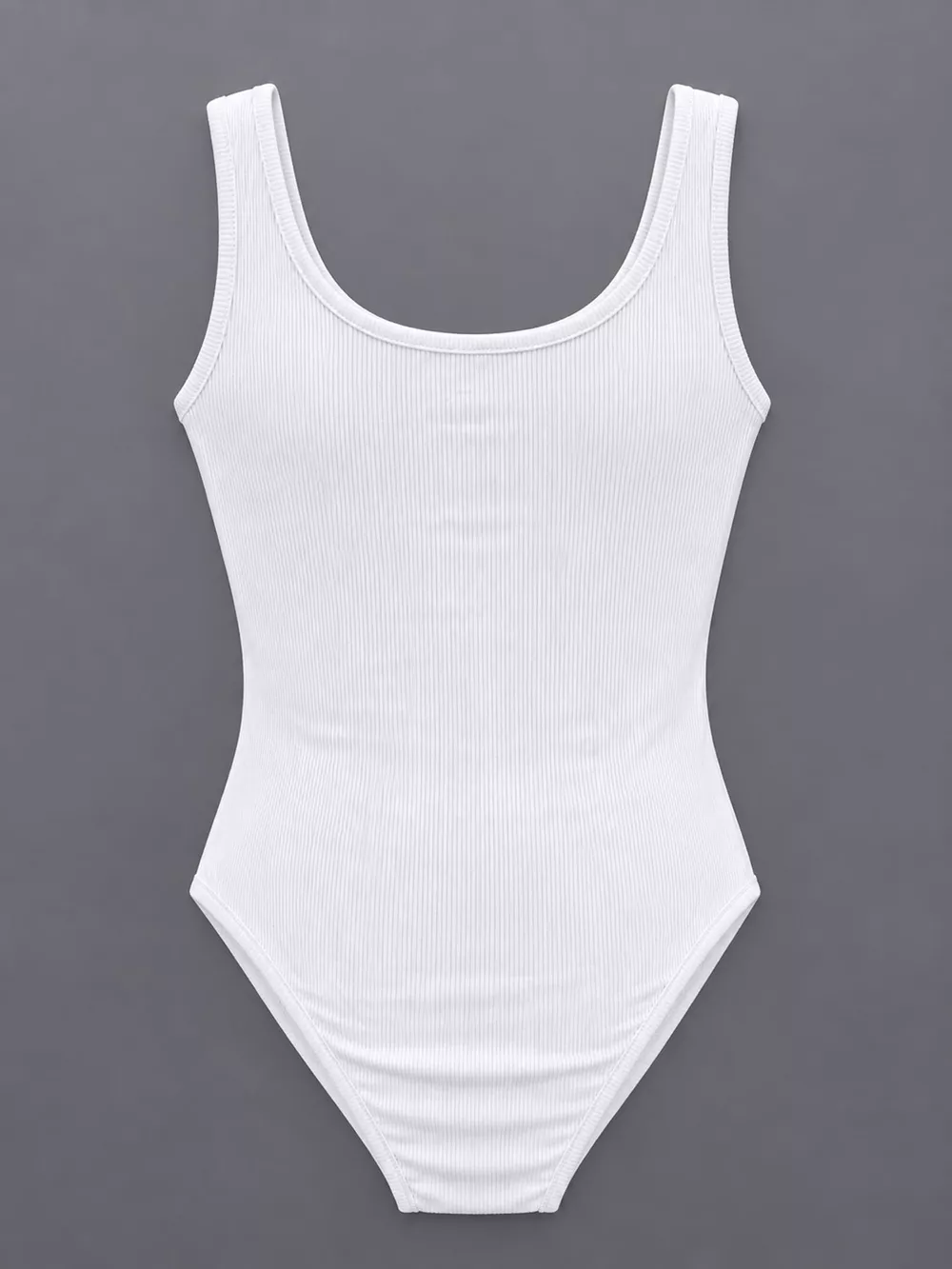 Full Size Ribbed Knit Sleeveless Scoop Neck Bodysuit Plus Size, image 7