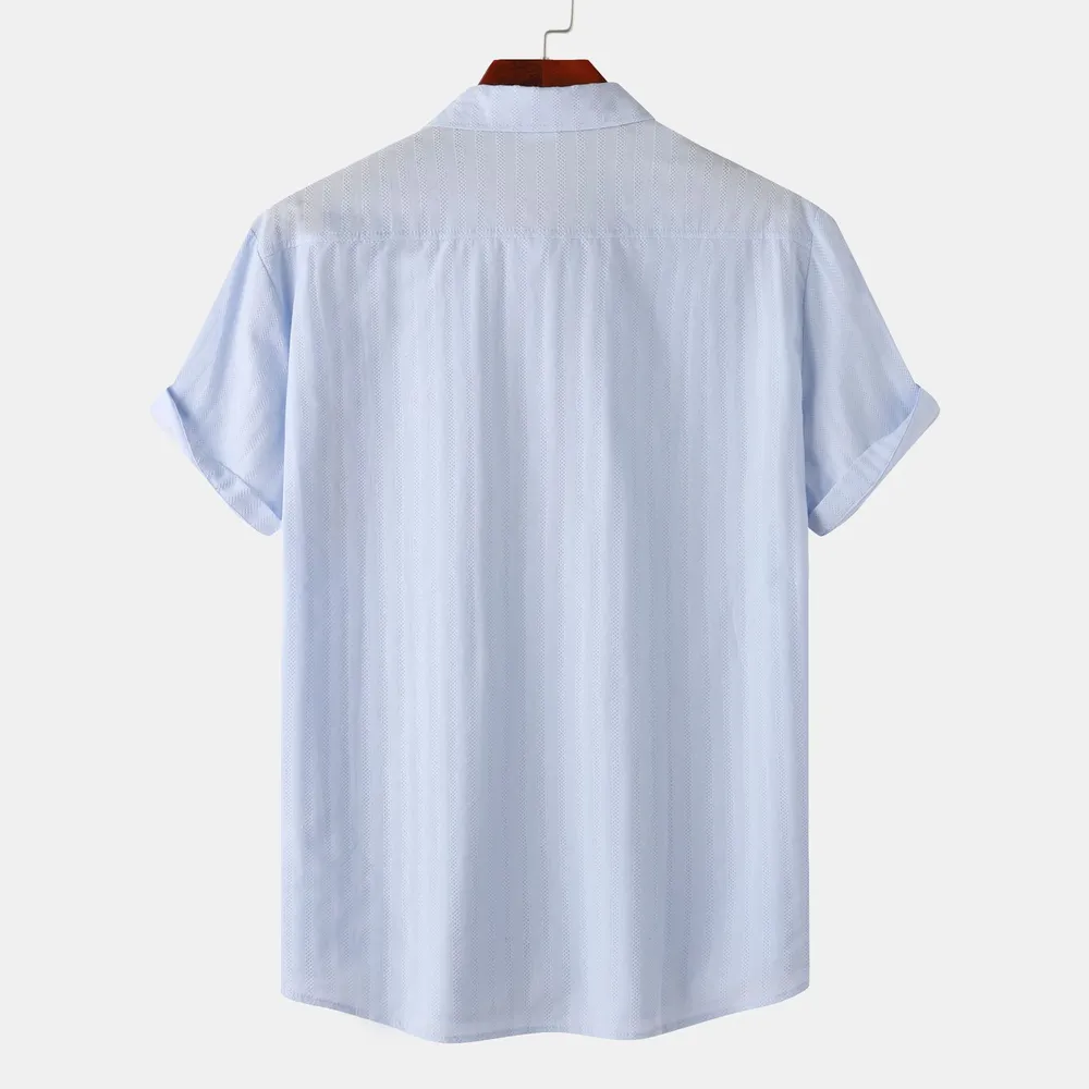 Men's Casual Short Sleeve Button Down Shirt, image 10