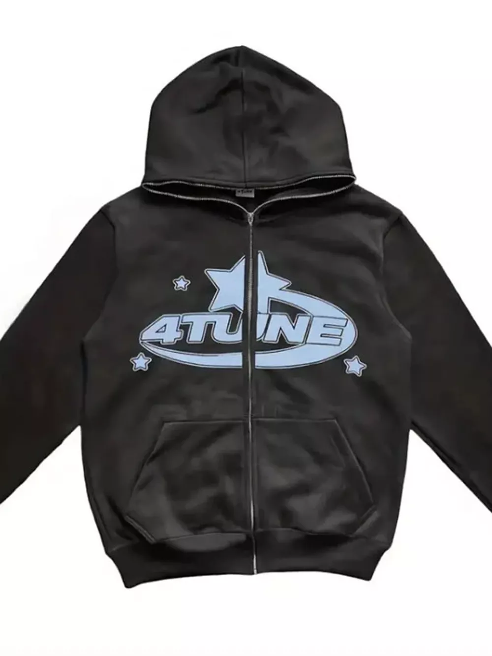 Full Size Letter Graphic Zip Up Hoodie Plus Size, image 15
