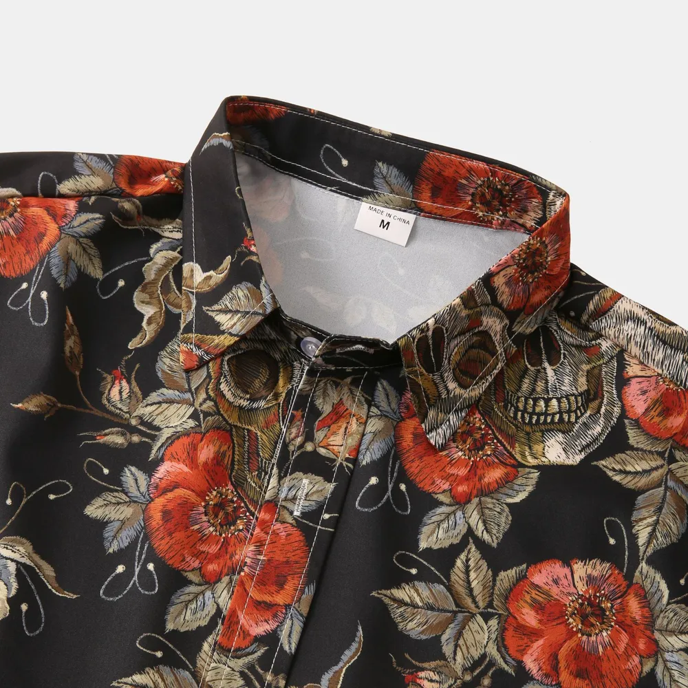 Men's Full Size Printed Short Sleeve Casual Shirt Plus Size, image 11