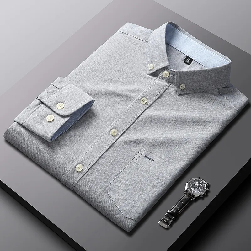 Men's Plus Size Button Down Long Sleeve Shirt, image 3