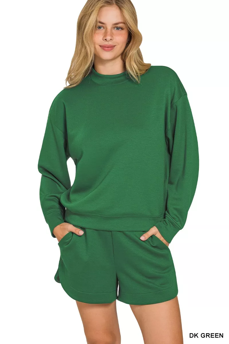 Scuba Long Sleeve Sweatshirt and Shorts Set, image 2