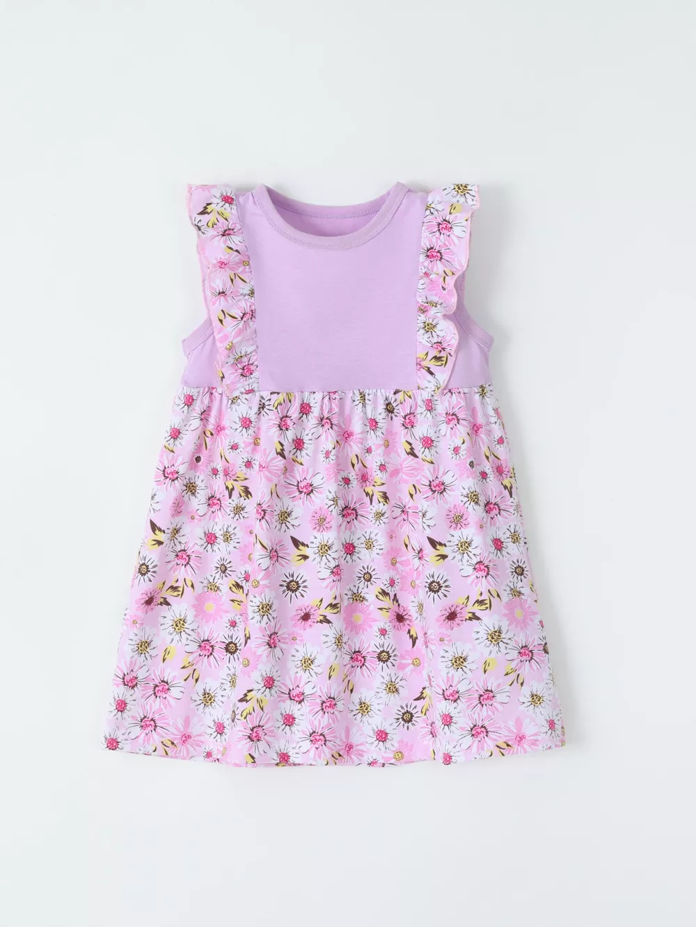 Children's Floral Ruffle Sleeve Dress, image 2