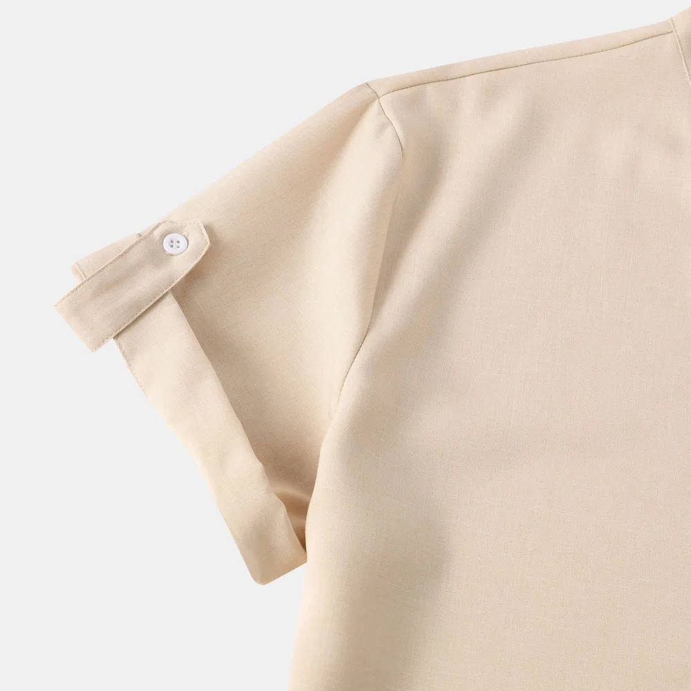 Men's Stand Collar Short Sleeve Henley Shirt, image 5