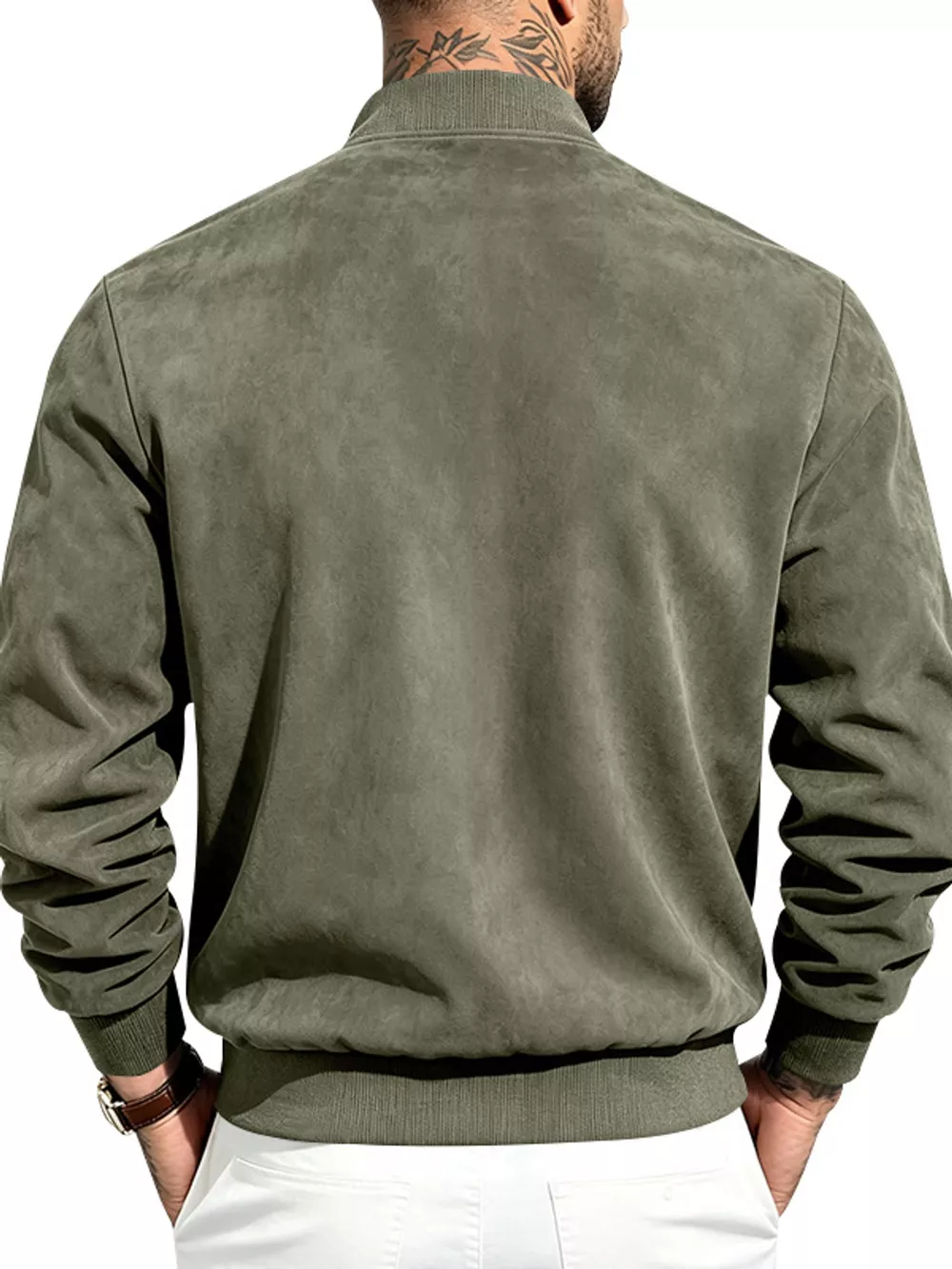 Men's Full Size Zip Up Long Sleeve Jacket Plus Size, image 3