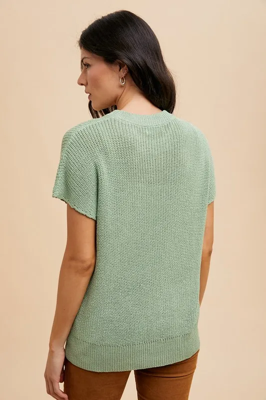 Large Flower Embo Dolman Sleeve Summer Sweater Top, image 4