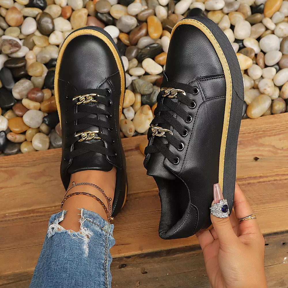 Round Toe Platform Sneakers, image 5