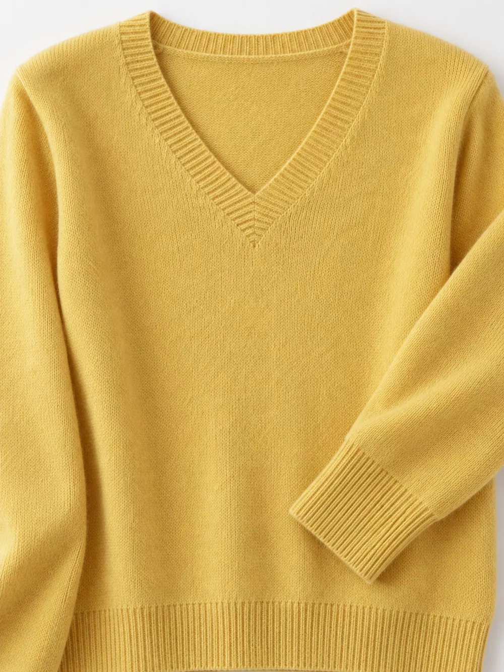 V-Neck Solid Color Sweater, image 12