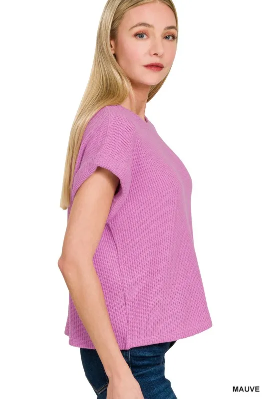 Rolled Sleeve Top and Pants Sweater Set, image 7