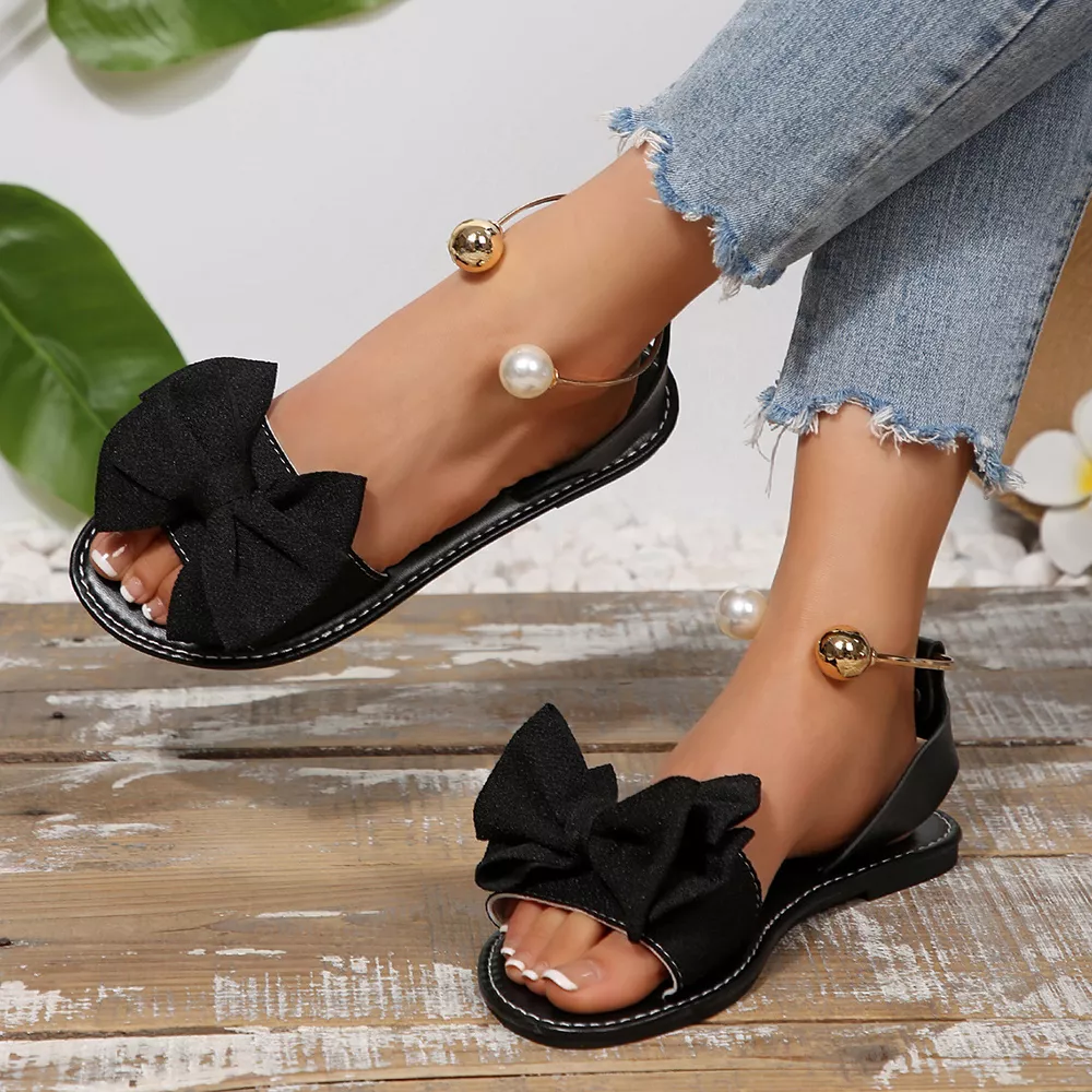 Bow Open Toe Sandals, image 2
