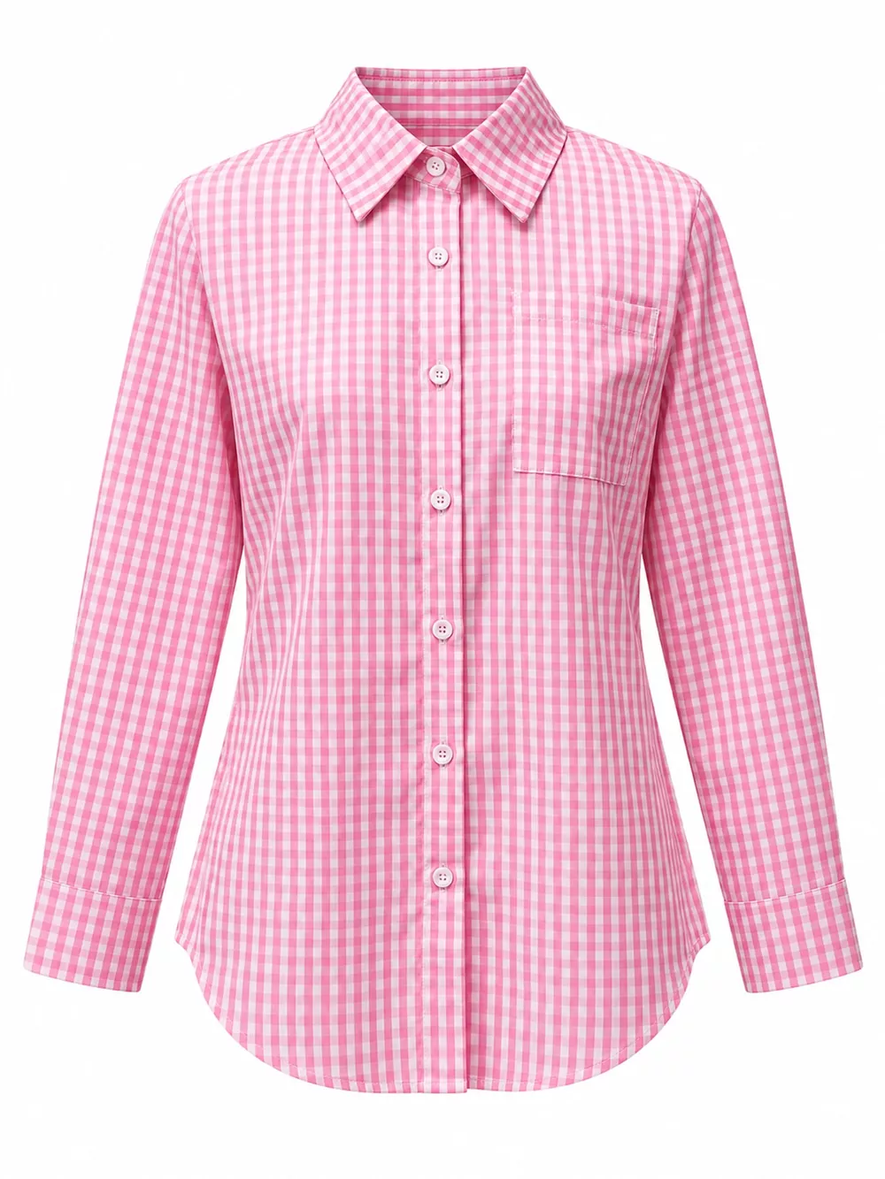 Plus Size Plaid Button-Down Long Sleeve Shirt, image 37