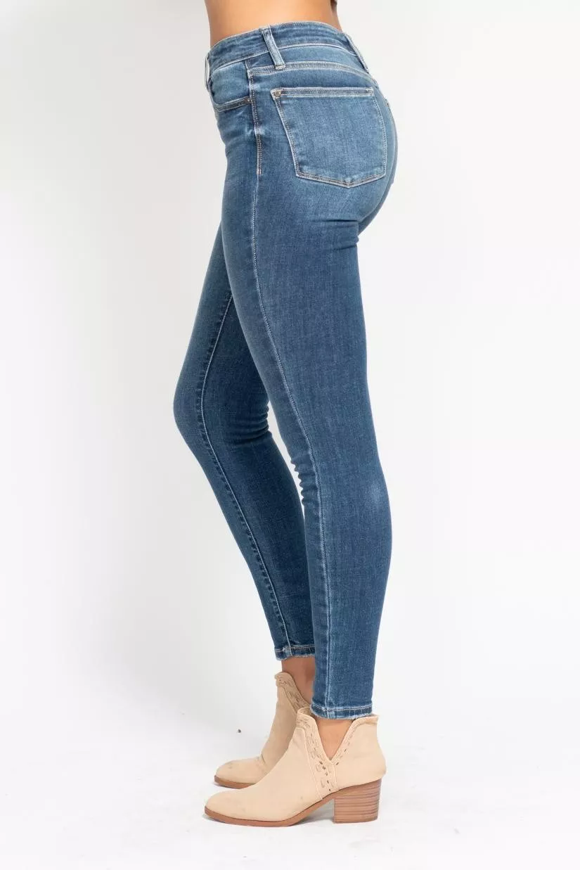 Full Size High Rise Button Fly Skinny Jeans Plus Size, image 10