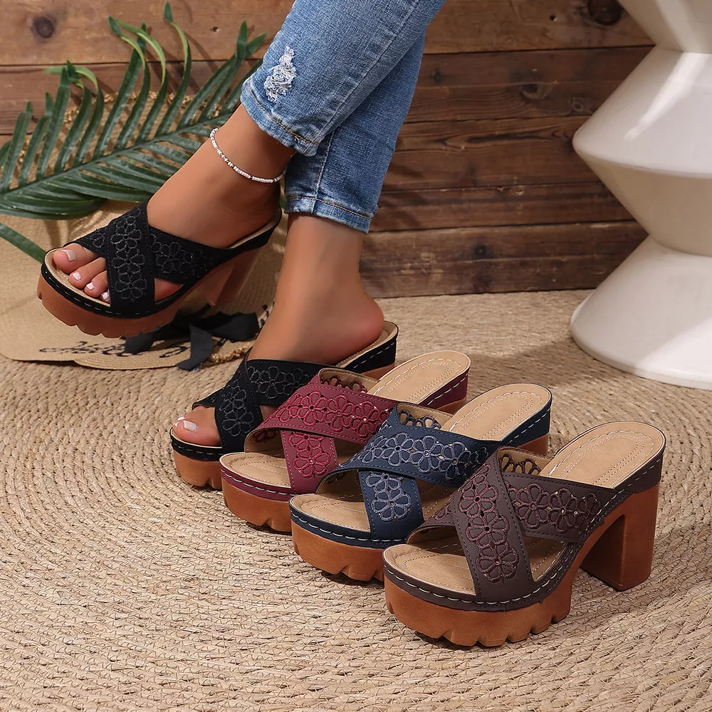 Open Toe Block Heels Sandals, image 2