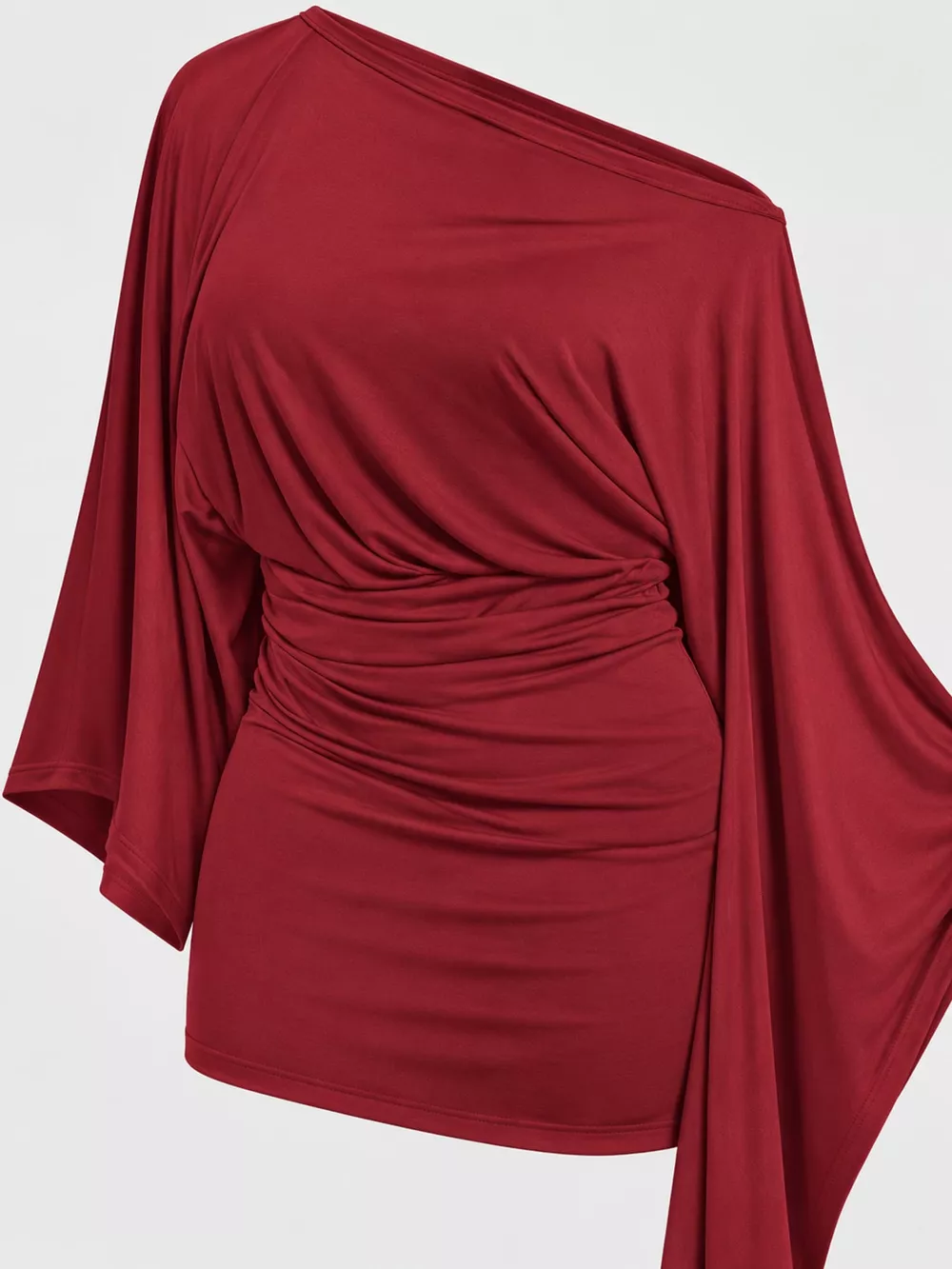One-Shoulder Draped Bodycon Mini Dress, image 19
