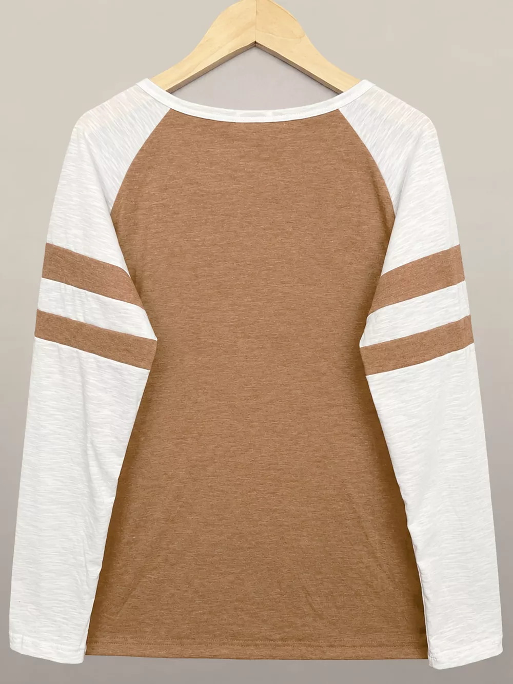 Full Size Color-Block Raglan Sleeve Striped T-Shirt Plus Size, image 17