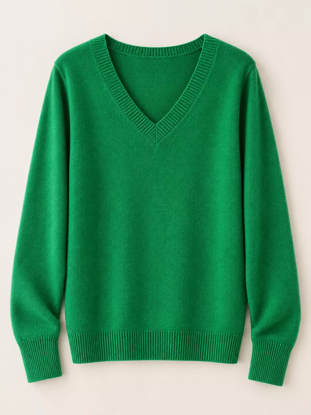 V-Neck Solid Color Sweater, image 59