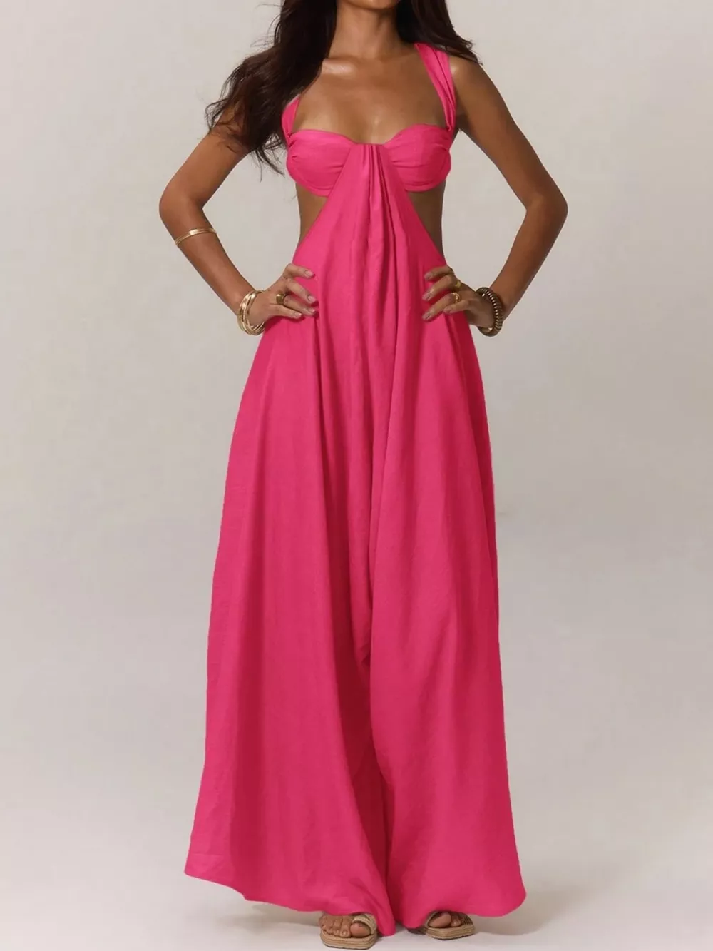 Backless Wide-Leg Jumpsuit with Cut-out Detail, image 18