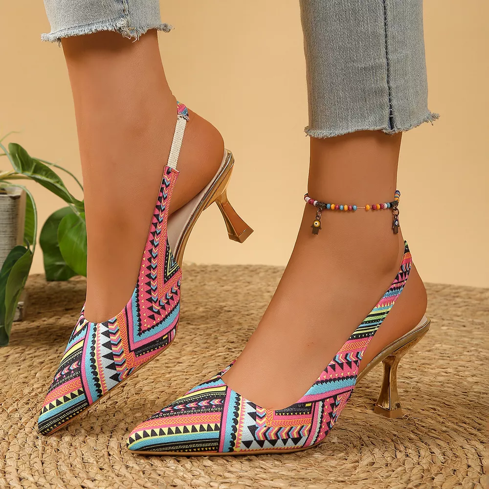 Point Toe Slingback Pumps