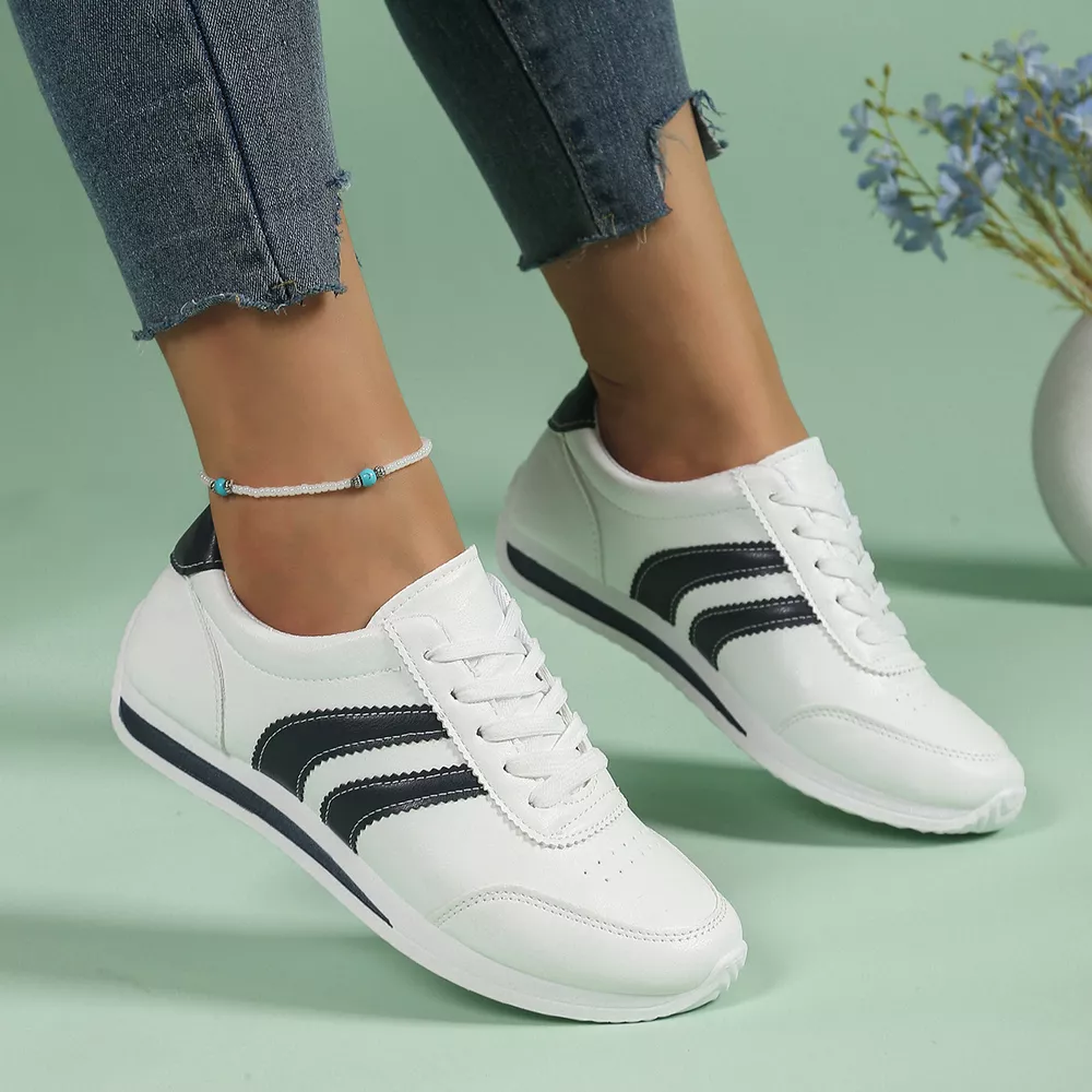 Round Toe Lace Up Sneakers, image 2