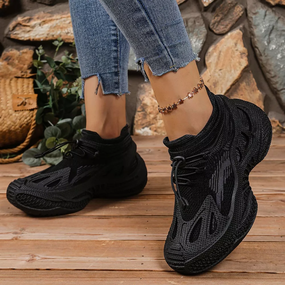 Lace Up Round Toe Sneakers, image 8