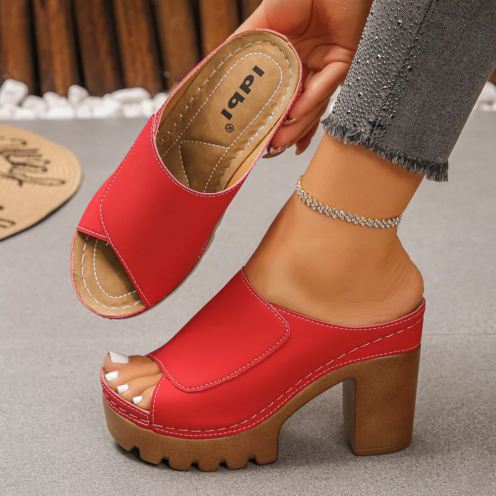 Open Toe Block Heels Sandals, image 8