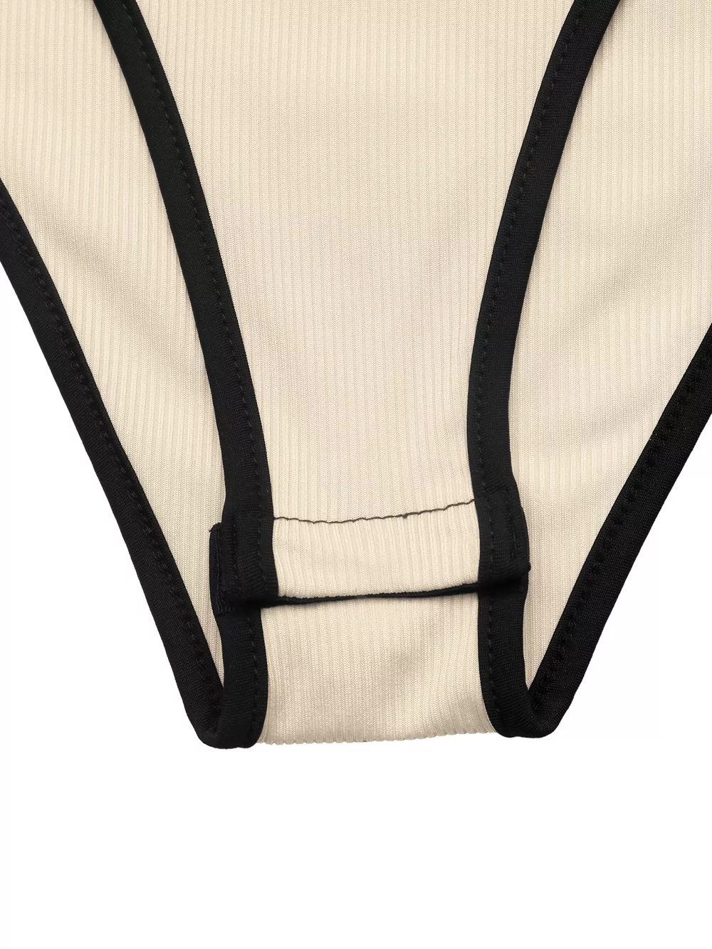 Ribbed V-Neck Long Sleeve Bodysuit with Contrast Trim, image 11