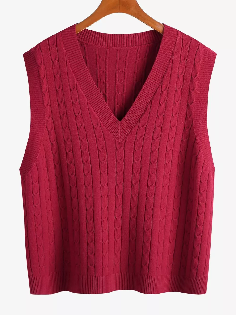Plus Size Cable Knit Sweater Vest, image 28