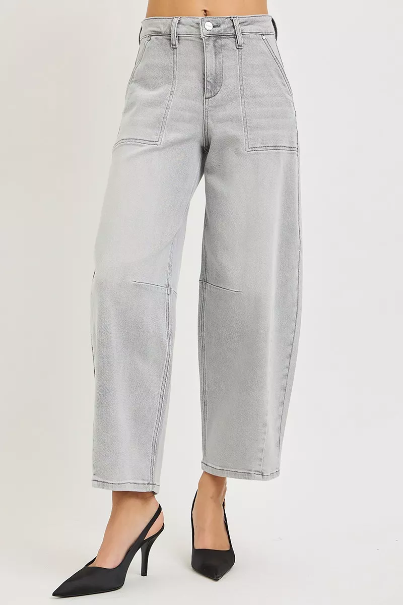 Slouchy Cropped Barrel Jeans, image 5