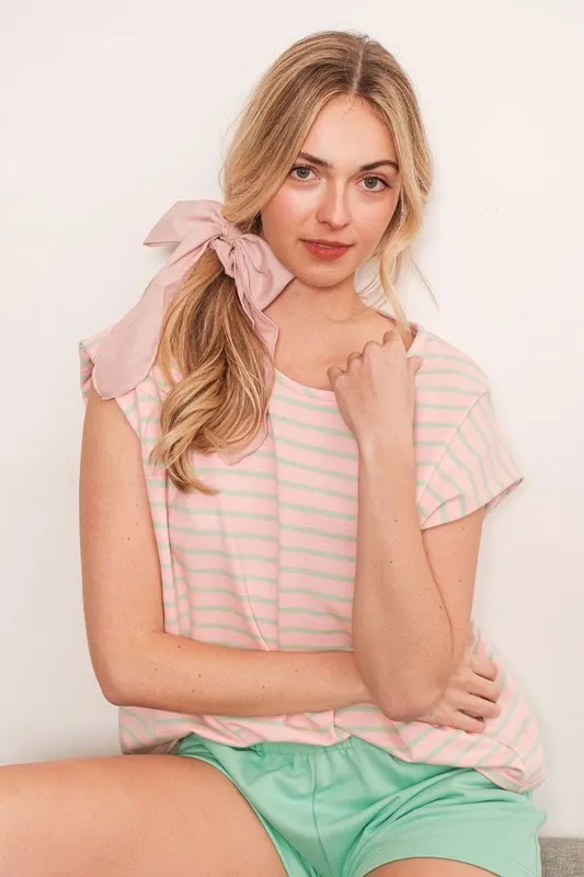 Striped Muscle Sleeve Top, image 6