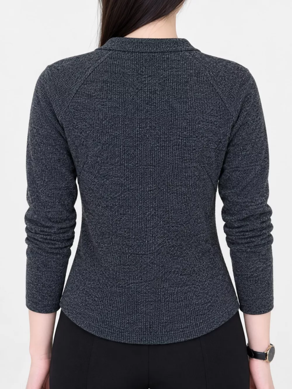 Plus Size Quarter-Zip Long Sleeve Top, image 4