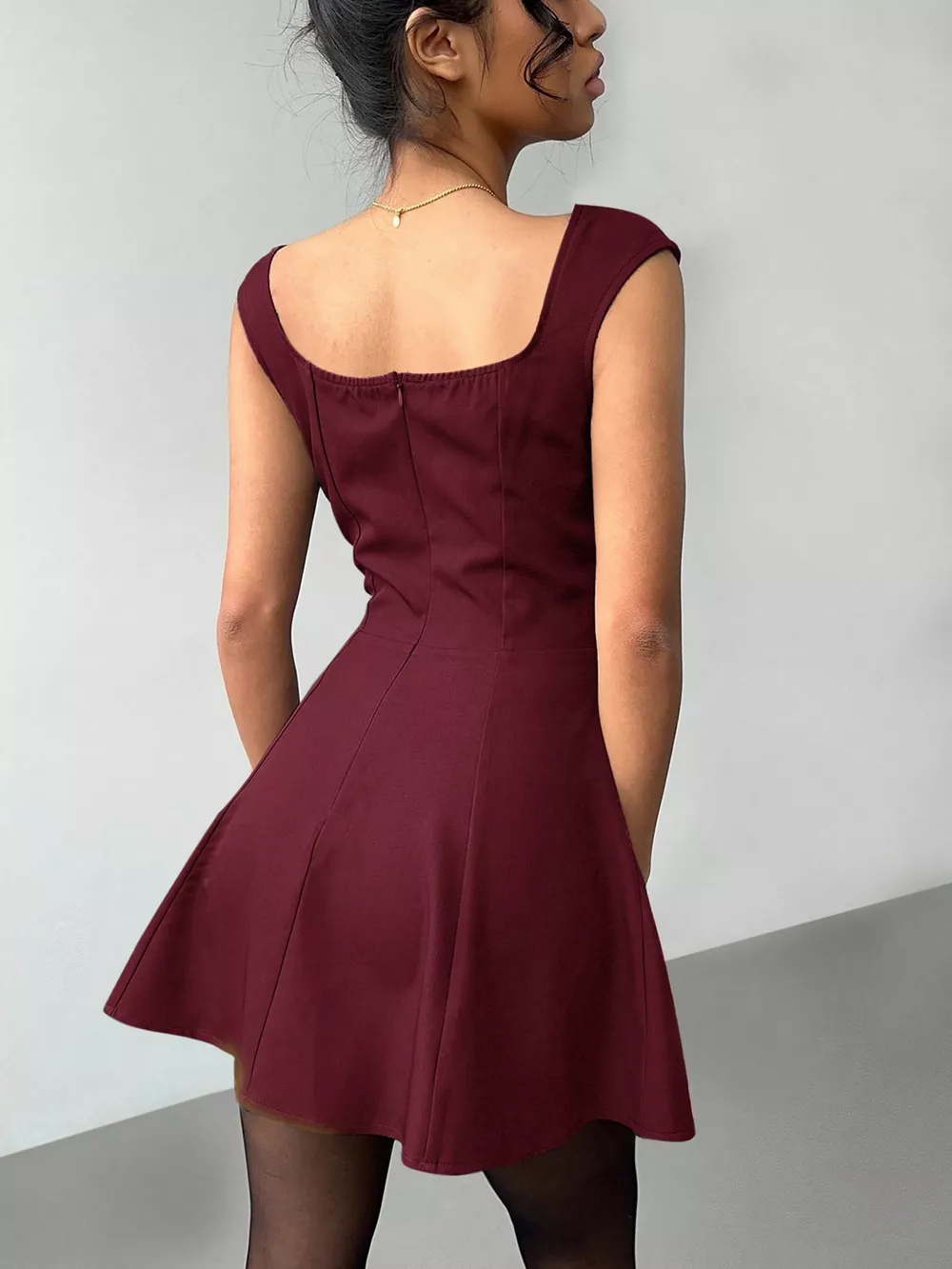 Sleeveless A-Line Mini Dress, image 2