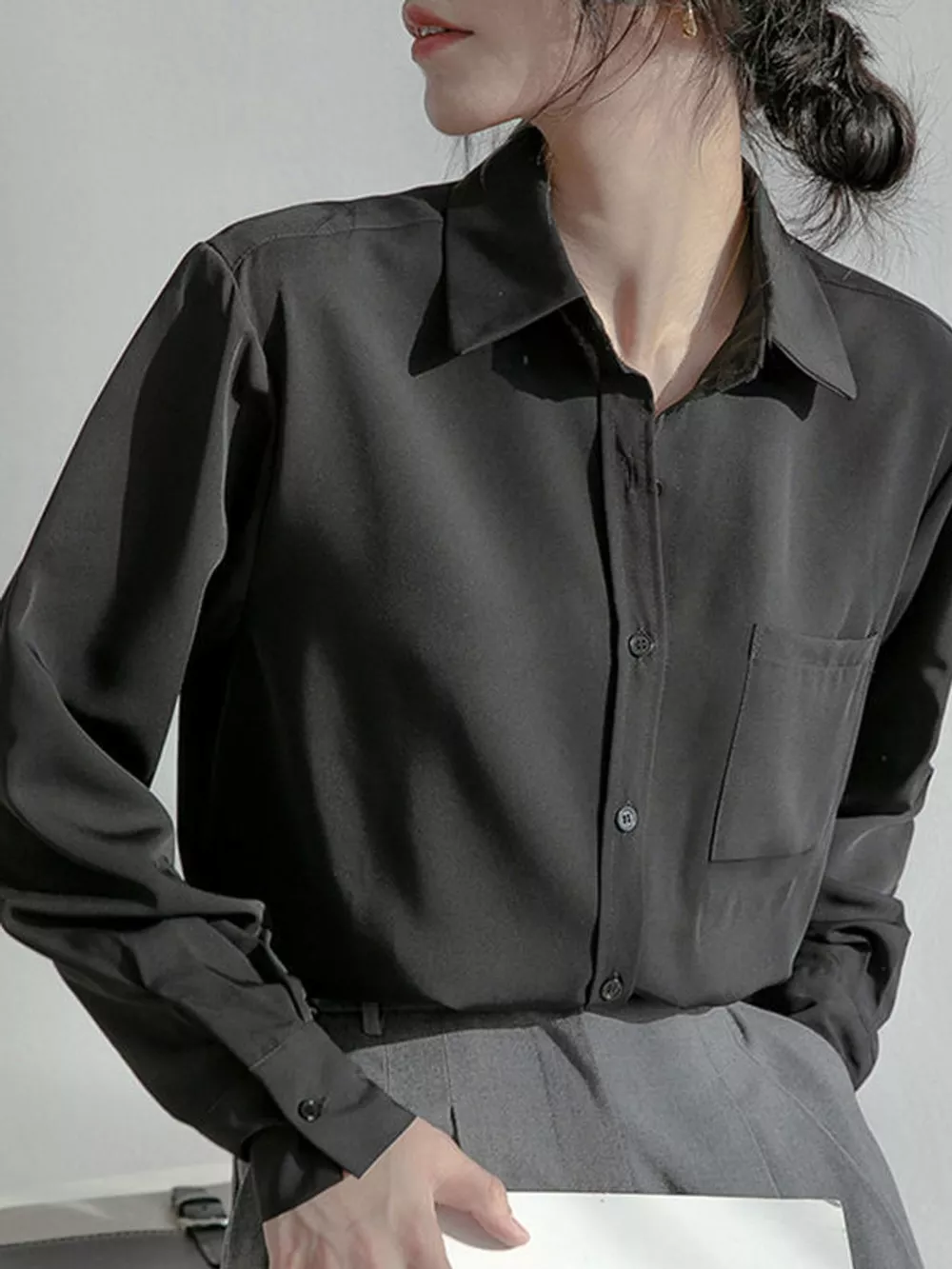 Full Size Button Up Long Sleeve Shirt Plus Size, image 6