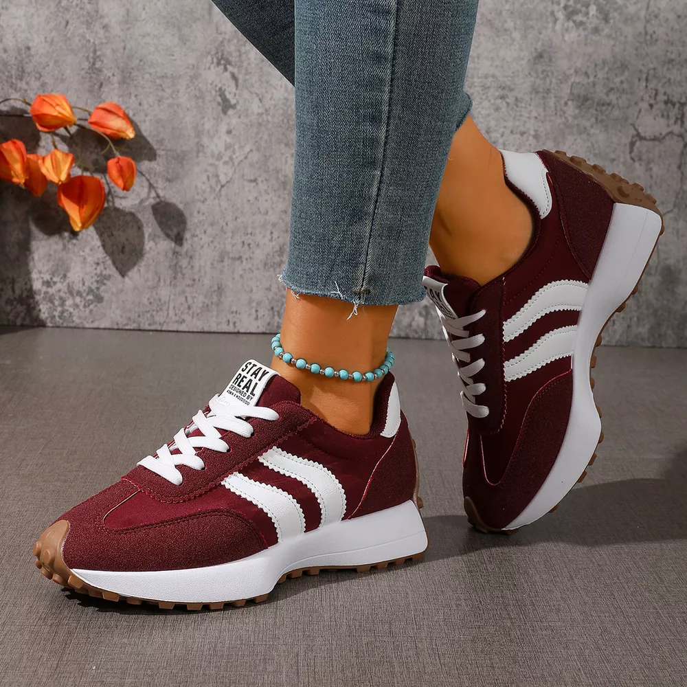 Lace Up Round Toe Sneakers, image 16