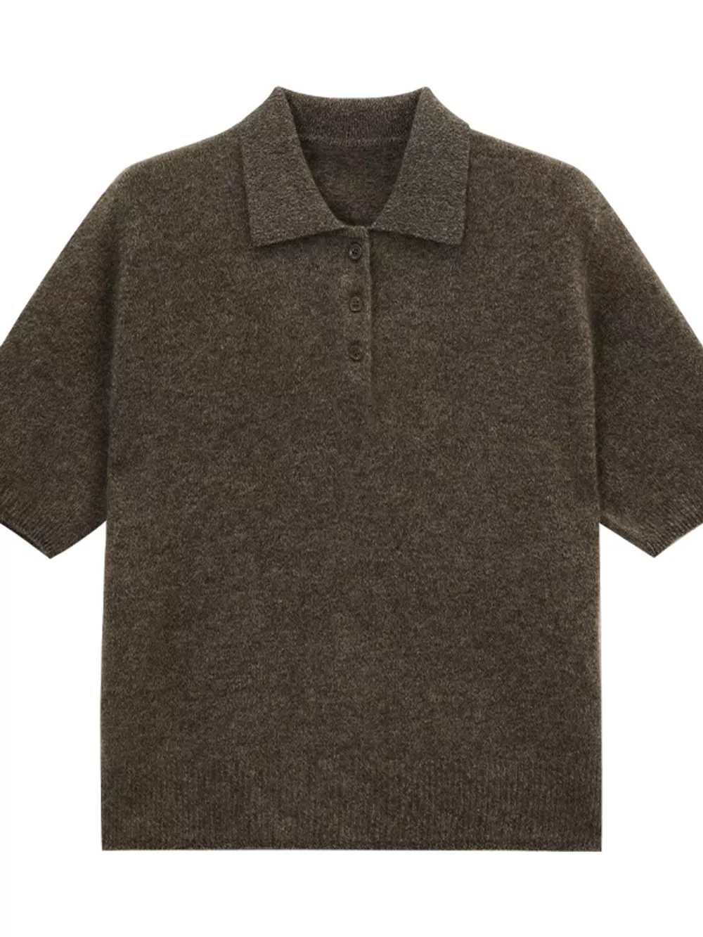 Wool Short-Sleeve knitted Polo Shirt, image 19