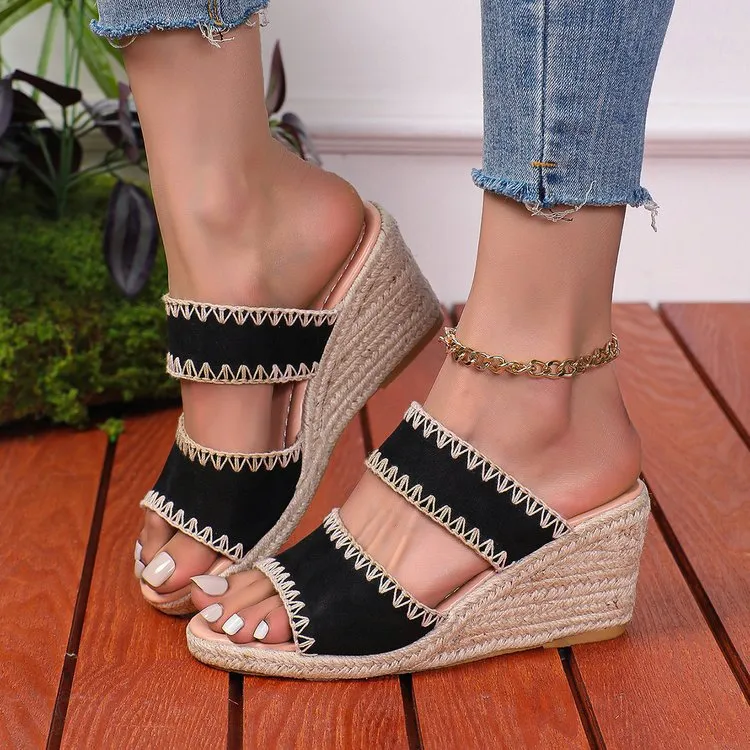 Espadrille Wedge Platform Sandals, image 11