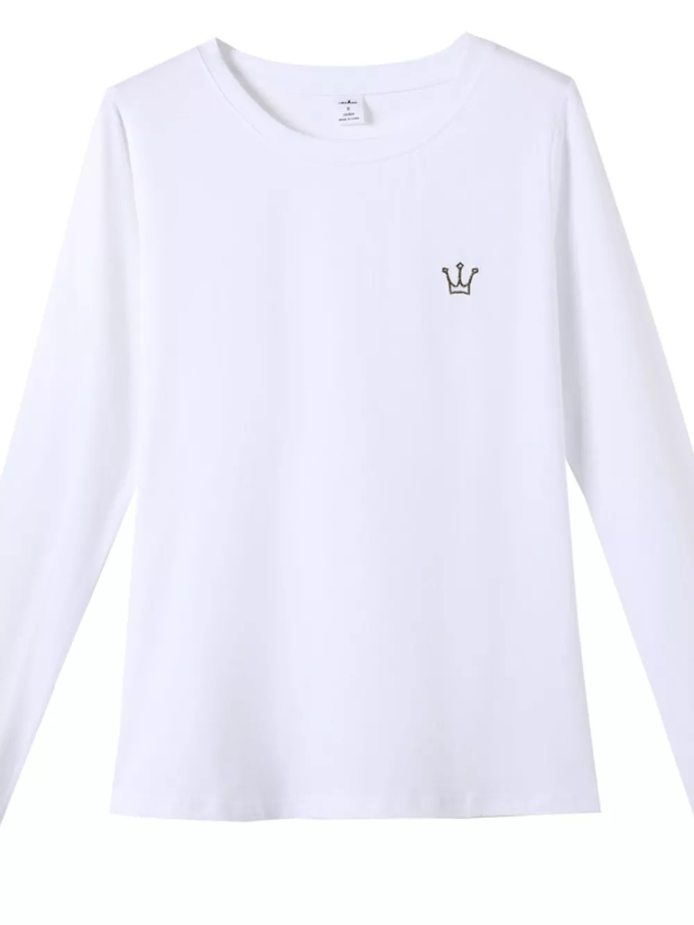 Full Size Crown Long Sleeve T-Shirt Plus Size, image 4