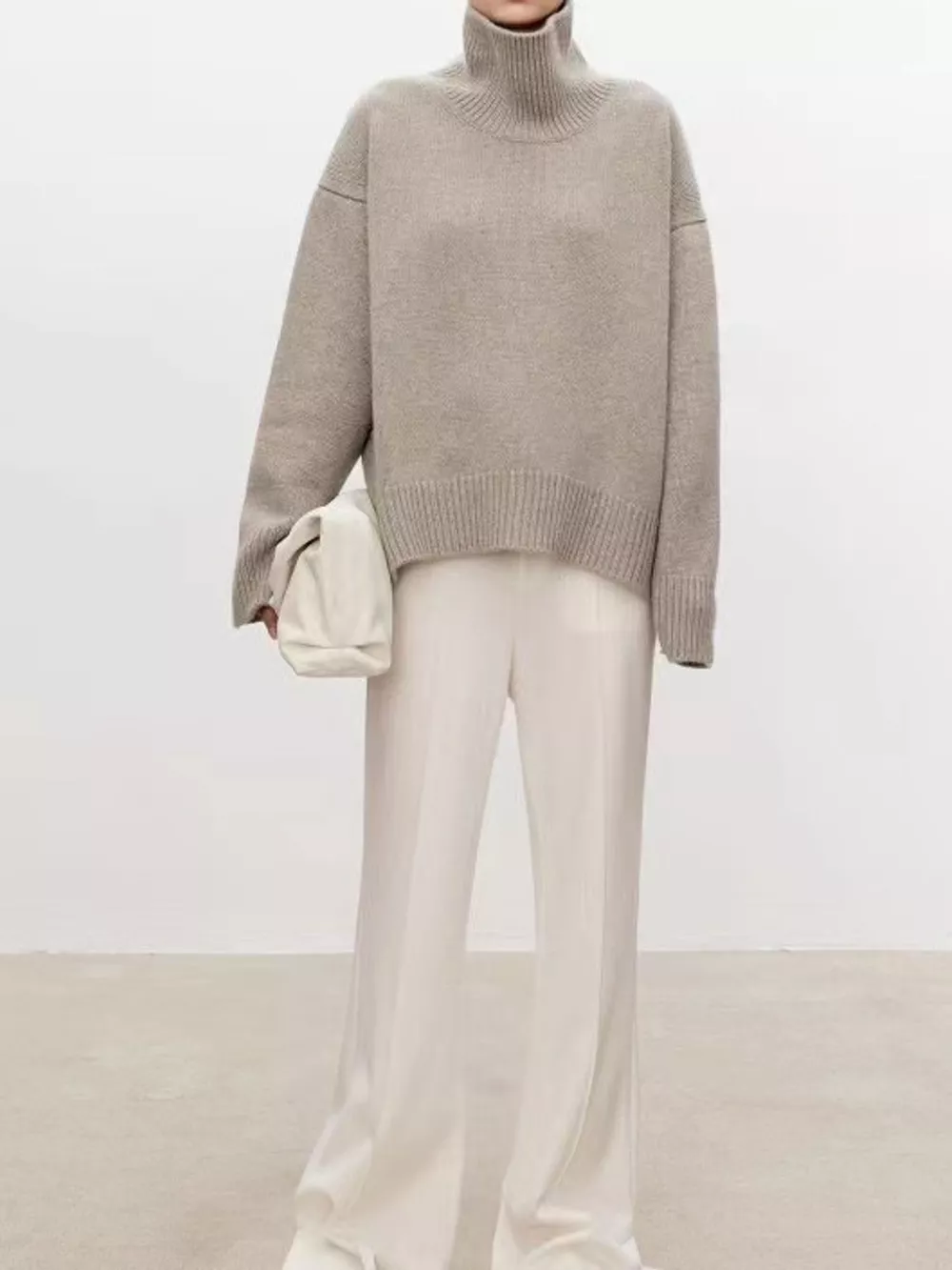 Oversized Turtleneck Wool Sweater, image 3