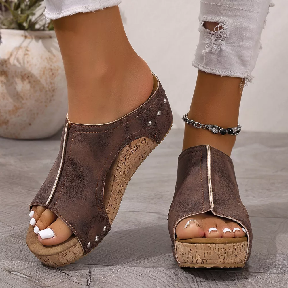 Open Toe Wedge Sandals, image 8